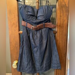 Guess Denim Strapless Dress